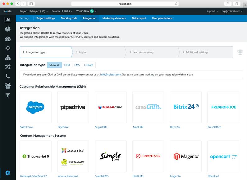 CRM/CMS Integration - Ready-to-use integrations and API for in-house solutions