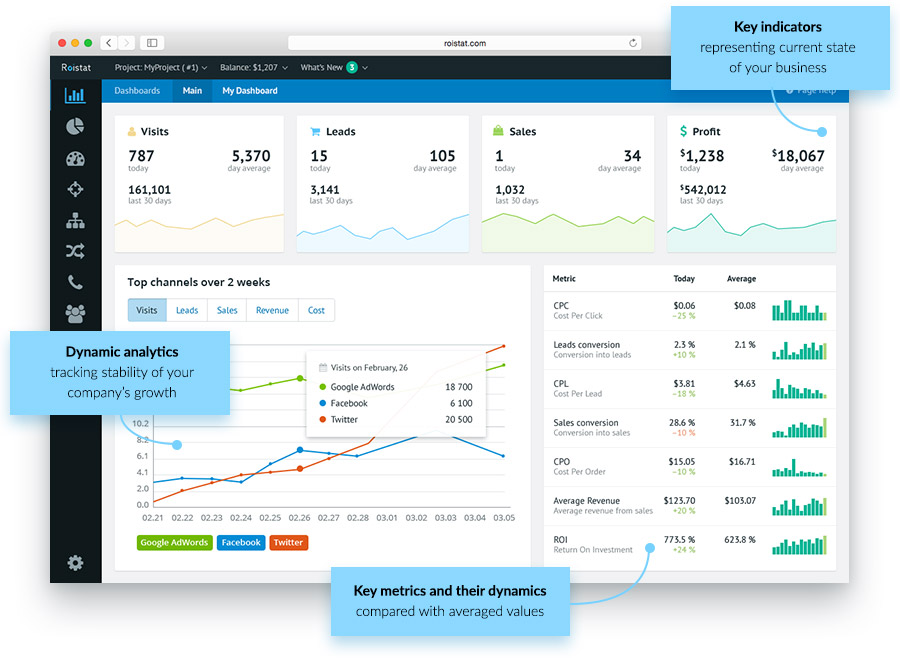 Roistat - Summary Reports