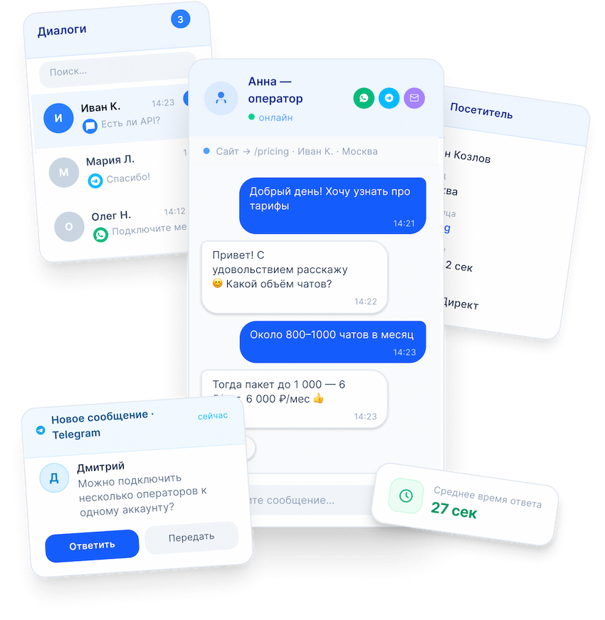 Онлайн-чат для&nbsp;сайта