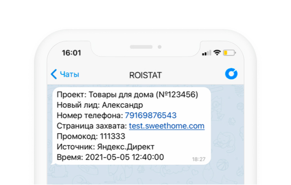 Мгновенно узнавайте о пойманных лидах с помощью Ловца лидов Roistat