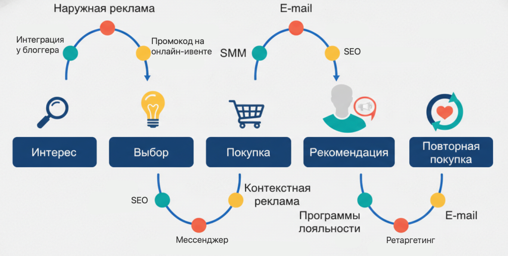 Один из вариантов пути клиента
