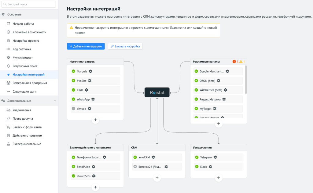 Настройка интеграций