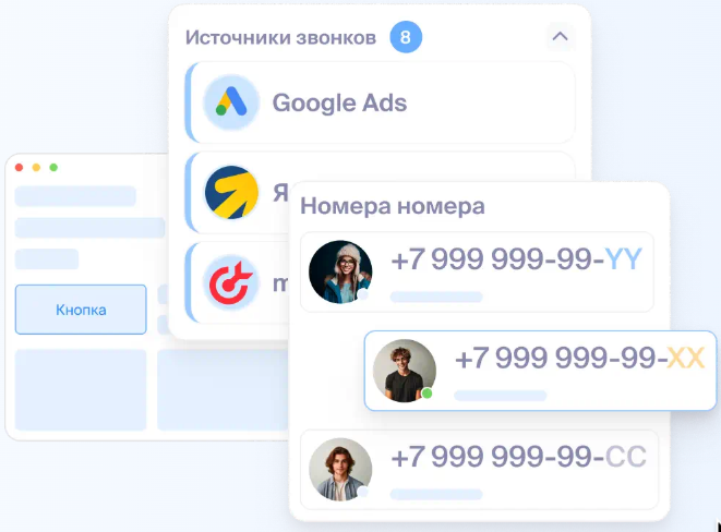 Пример подмены номеров для разных пользователей