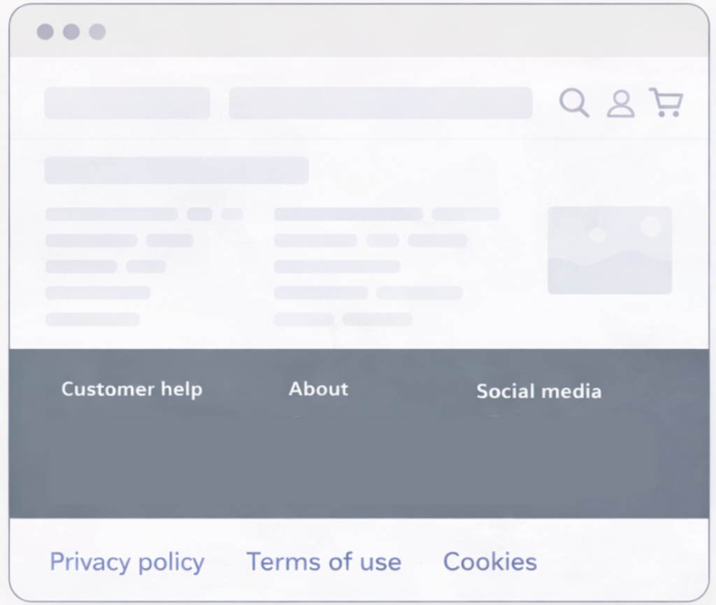 Пример некорректного футера