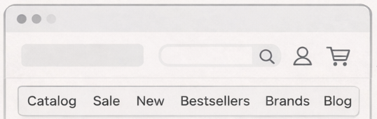 Пример некорректного меню
